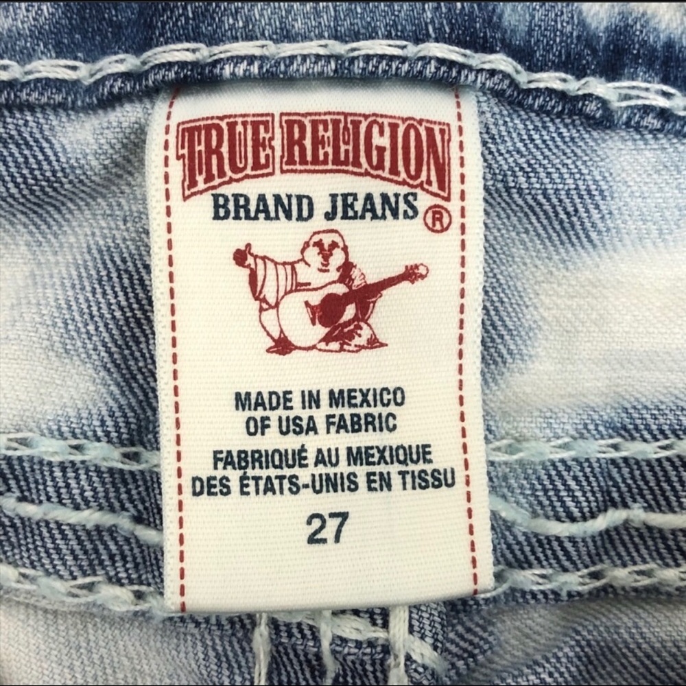 True Religion Distressed Cut Off Jean Shorts - Picture 7 of 8